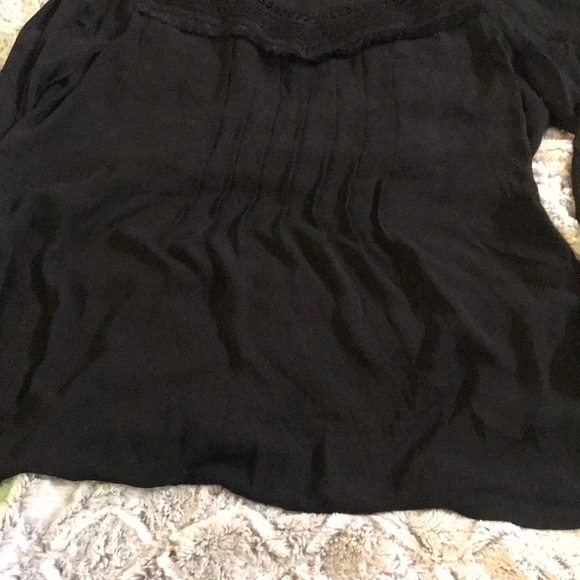 Ann Taylor Black Sheer Blouse Work Casual - Picture 6 of 11